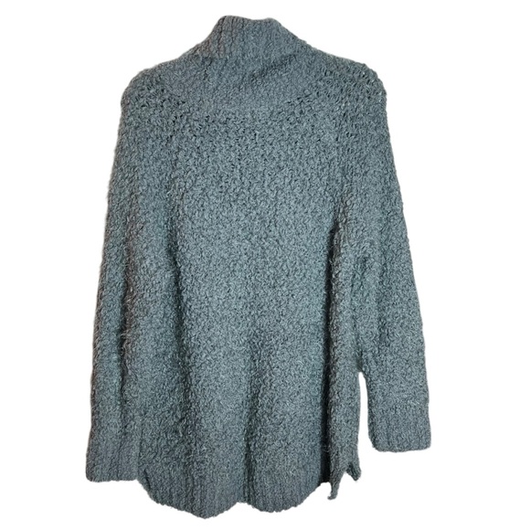 POL Oversized Turtleneck Teddy Knit Sweater, Large - Picture 2 of 8